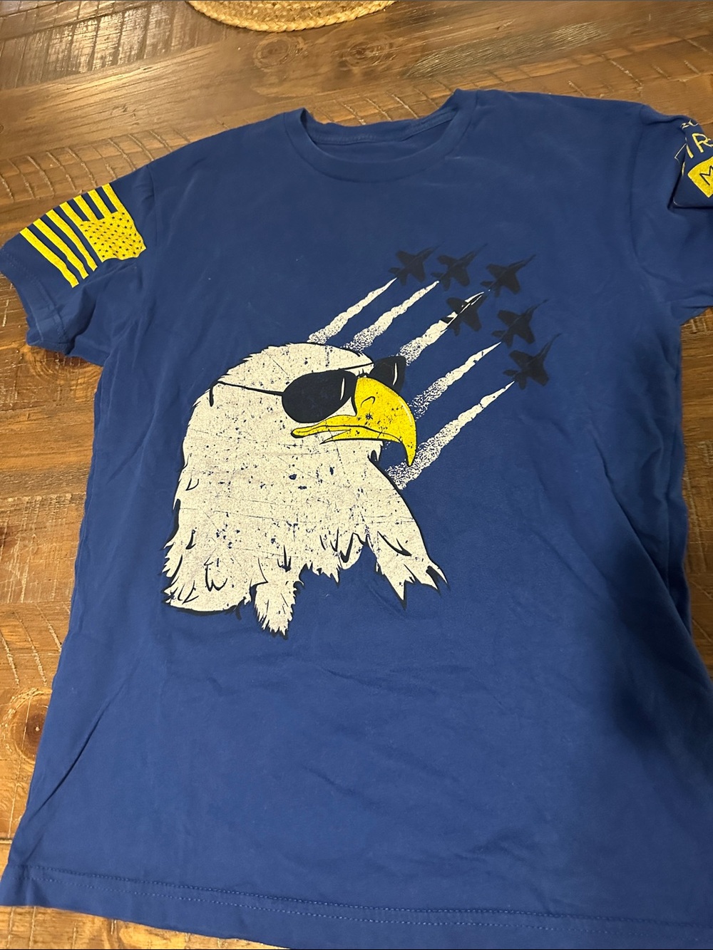 Grunt Style Navy Blue Patriotic Graphic Tee
